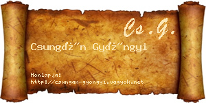 Csungán Gyöngyi névjegykártya
